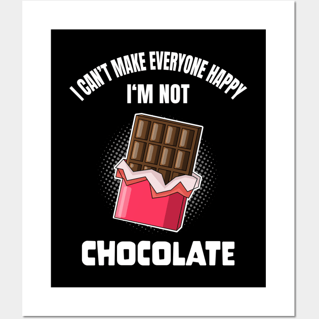 Funny Chocolate Lover Foodie Quote Humor Wall Art by Foxxy Merch